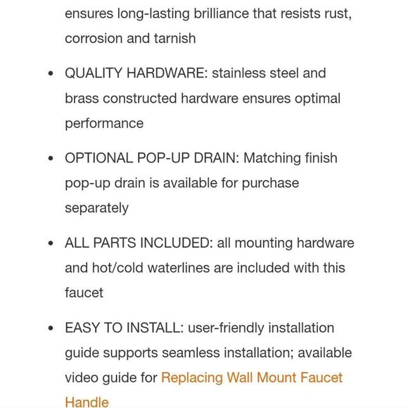 NEW * VIGO VG05001CH Olus Single-Handle Wall Mount Bathroom Faucet in Chrome - Picture 12 of 16